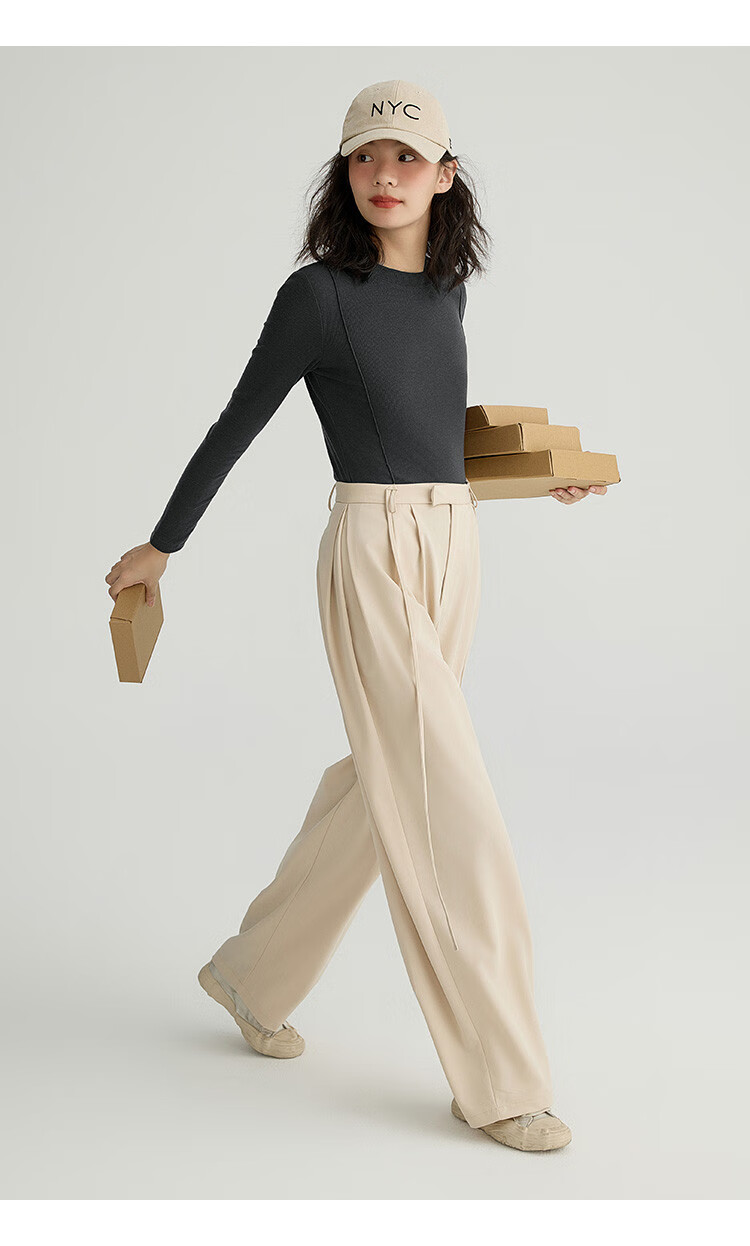Dme [Soft And Comfortable Inner Layer] Spring And Autumn Versatile Round Neck Base Shirt for Wome 30