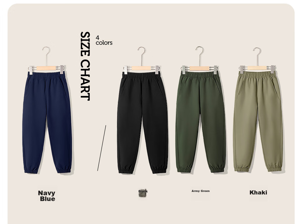 Baleno Boys' Pants, Spring And Autumn 2026 Style, Children's Outdoor Sports Waterproof Cargo Pants, Hiking Pants, Kids' Tapered Casual Trousers 31