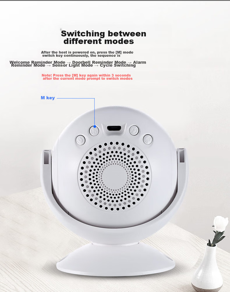 LFang SF23 Doorbell, Welcome to Visit, Entrance Shop Greeting Device, Voice Customized Reminder, Infrared Anti-Theft Alarm 11
