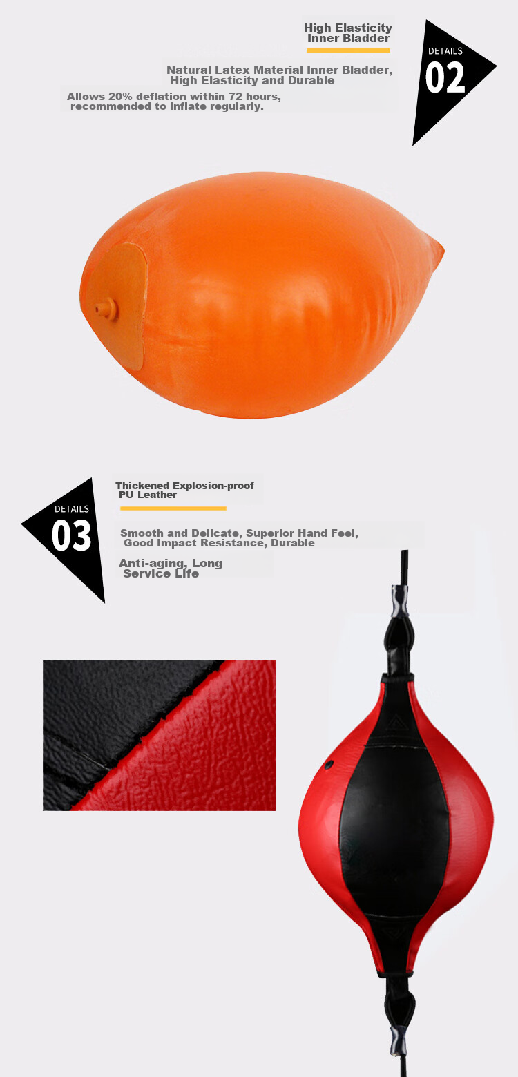 MUAYTHAI DRACULA Boxing Speed Ball, Rebound Ducking Earth Hanging Home Fitness Training Equipment Reaction Ball Gold 19