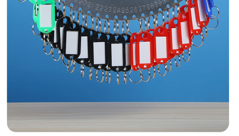 Siyicai Key Ring, Landlord Key Tray Management Number Key Storage Organizer, Multi-Hook Key Holder, Key Tag Label, Key Plate Wristband, Key Board, 11 Digits 7
