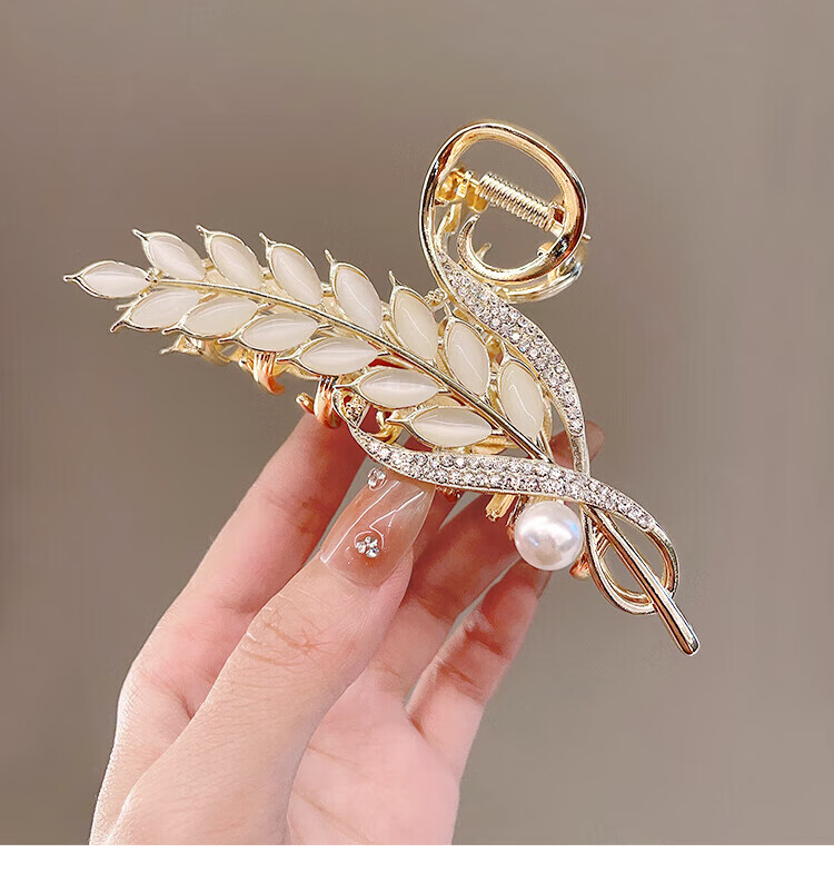 Guna Wheat Ear Hair Clip Back of Head 2026 New Shark Clip Bun Claw Clip Gift Box Birthday Present for Girlfriend Wife 22