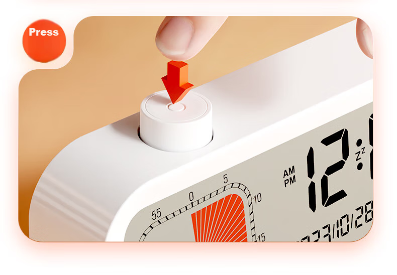 COMIX Dual Display Timer, Children's Learning Self-Discipline Timer Reminder, Countdown Multifunctional Student Time Management Tool, Children's Birthday Gift, XS-27 White 3