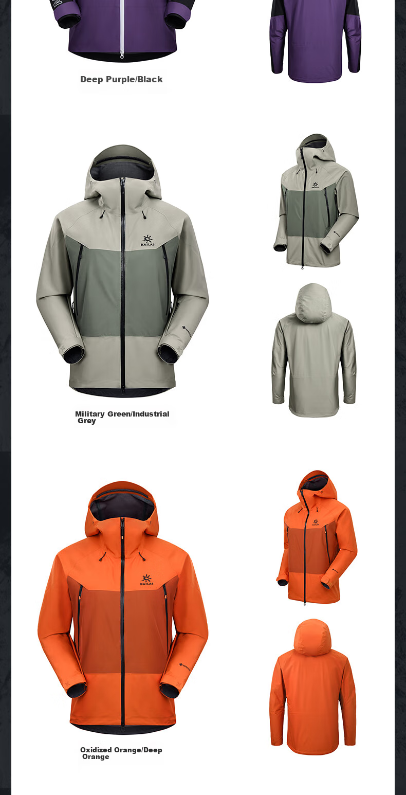 KAILAS Mont X All-Weather Hard Shell Jacket GTX Outdoor Windproof Waterproof Professional Mountaineering Jacket for Men and Women 19