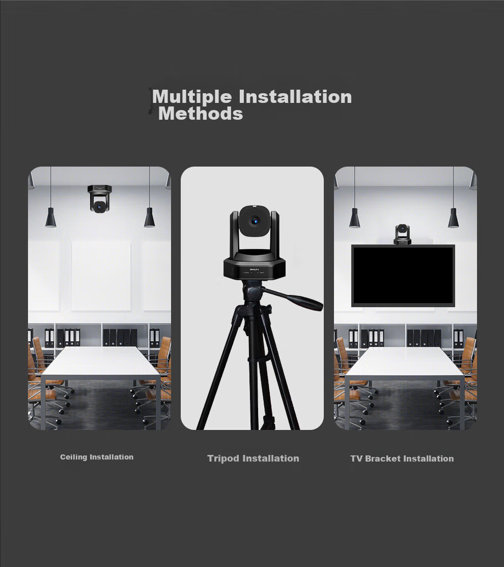 Lenovo ThinkPlus Video Conference Camera with Microphone And Pan-Tilt Zoom, 1080P HD, 16x Digital Zoom, AI Tracking And Auto Focus, YT-HD18M 11