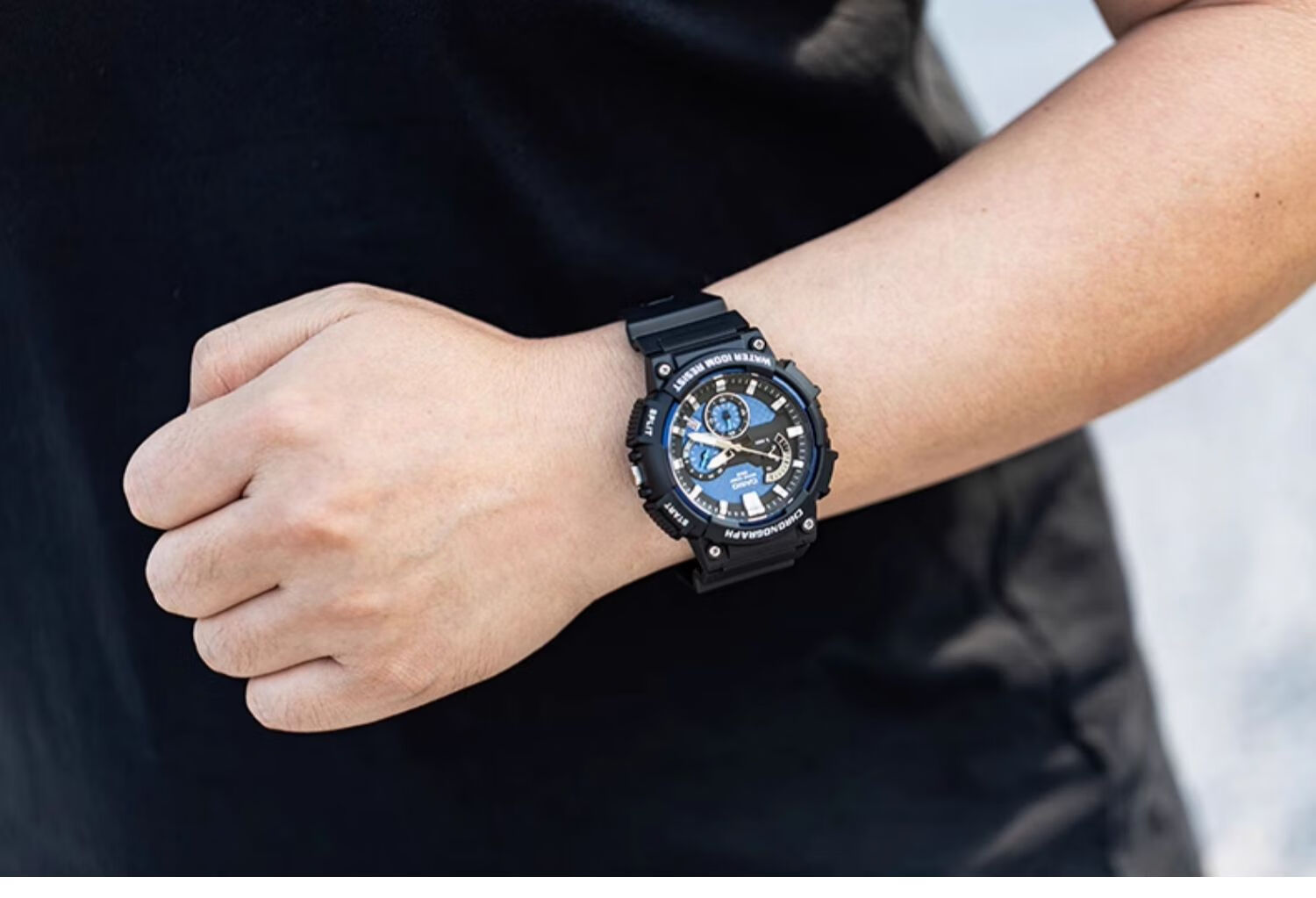 Casio Watch for Men, Black Knight Black Gold Sports Youth Student Waterproof Digital Watch for Men And Women, MCW-200H 12