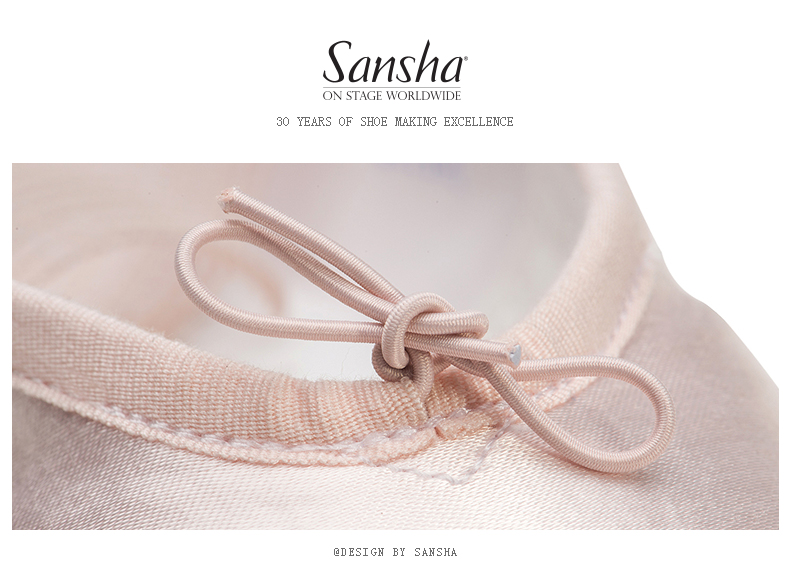 Sansha Princess Ballet Pointe Shoes, Satin Practice Shoes, Leather Sole Dance Shoes, Hard Shoes DP801SL, English Satin, Size 38 13