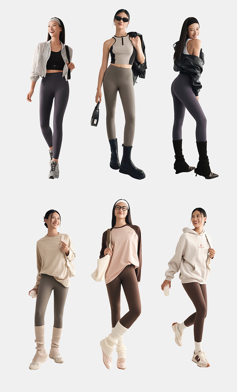 VFU Fleece-Lined Yoga Pants, Winter Warm Base Layer, Thick Windproof Sports Leggings, Ebony Brown, L 16