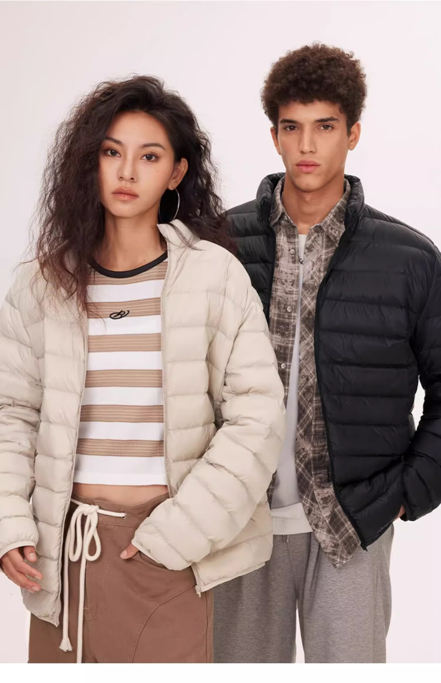 GENIOLAMODE Lightweight down Jacket for Men, Winter Short Style Stand Collar White Duck down Youth Fashion Warm Coat 2