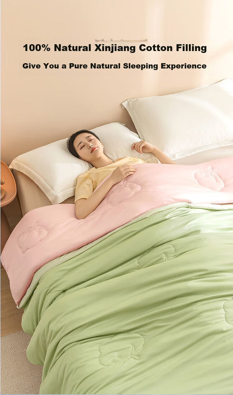 JD Original Cotton Comforter Set, Xinjiang First-Grade Cotton, Two-In Quilt for Winter, Approximately 6 Jin (3 Kg), 1.5x2m 12
