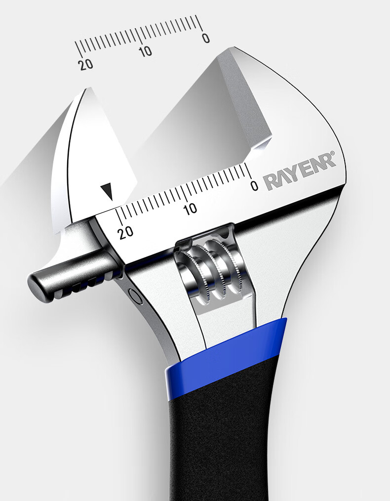 Ruineng Adjustable Wrench, Open-End Spanner Tool, Multi-Functional Wrench, 8-Inch Adjustable Spanner 1