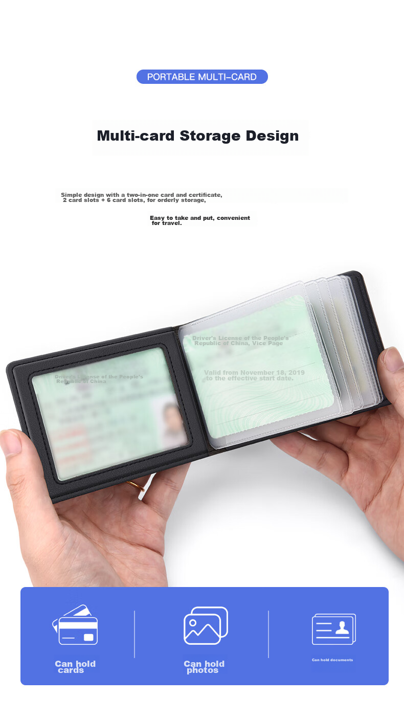 PLAYBOY Driver's License Holder, Men's Driving Permit Protective Case, Multifunctional Vehicle Driving Document Holder, Two-In License Clip 3