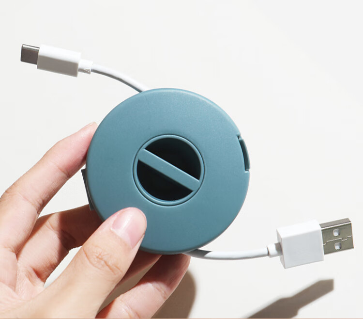 ESCASE Cable Organizer, Earphone Winder, Phone Charging Cable Storage Solution, Wire Management Box, Cable Organizer, Cord Wrapping Clip, ES-SN Transparent 14