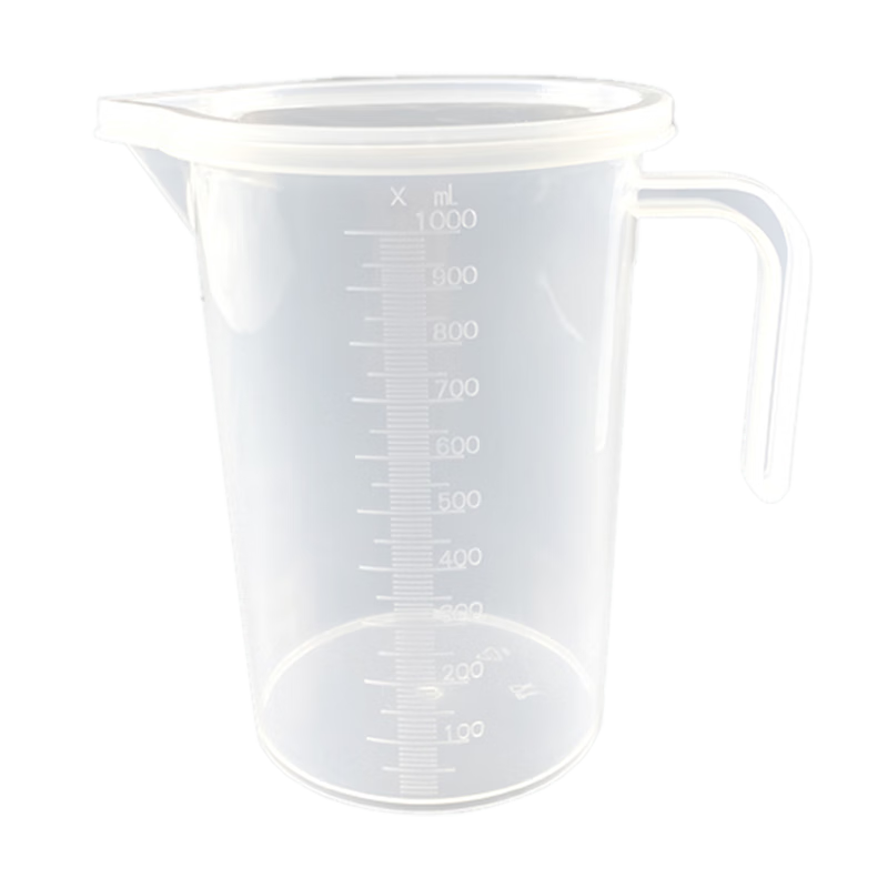 Babike Measuring Cup, 1 Liter * 1 with Lid, Food-Grade PP Plastic, Kitchen Baking Water Cup, Heat-Resistant Milk Measuring Cup