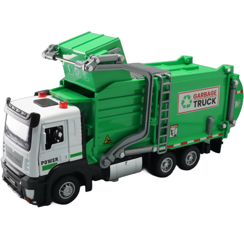 Yixuan Toys Garbage Truck Sanitation Vehicle Toy Recycling Truck Realistic Alloy Car Model Toy Boys Gift