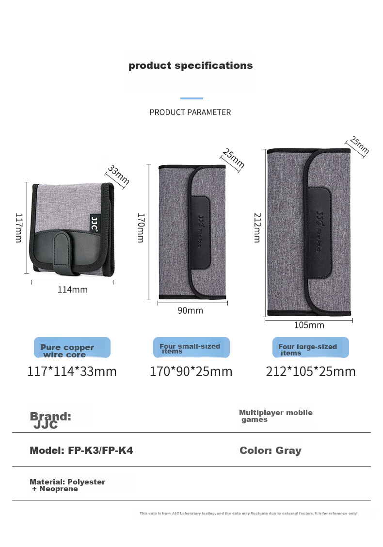JJC Filter Kit Portable Storage Bag Can Store Four UV Filters/CPL Polarizing Filters/ND Neutral Density Filters/Starlight Filters/Soft Light Filters DSLR Mirrorless Camera Accessories 7