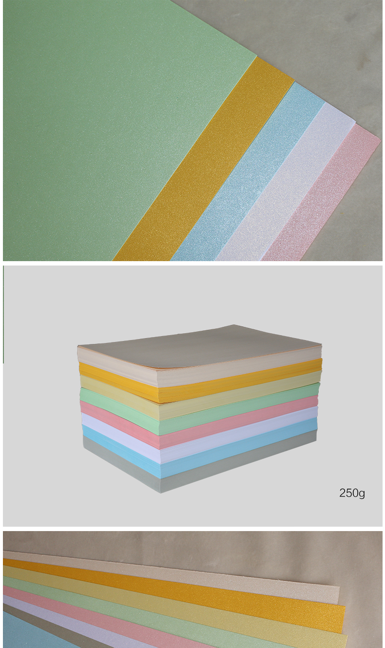 Doton 250g A3++ Matte Starry Pearl Paper Ice White 100 Sheets Glue Binding Machine Document Hardcover Book Cover Paper Handmade DIY Painting 5
