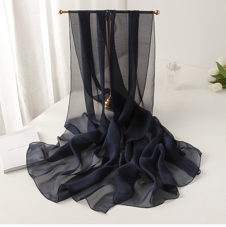 Hangsilu Pure Silk Scarf for Women, Solid Color Mulberry Silk Shawl, High-End Birthday Gift, Mid-Autumn Festival Gift for Mom And Teachers 16