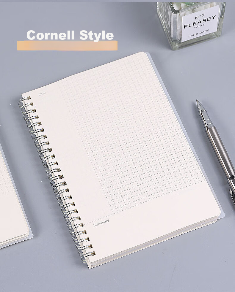 SHEN SHI B5/80 Sheets Transparent Cover Spiral Notebook Soft Copy Book Blank Page Journal Notebook Wirebound Notebook 1 Blank Version J8518-2 3