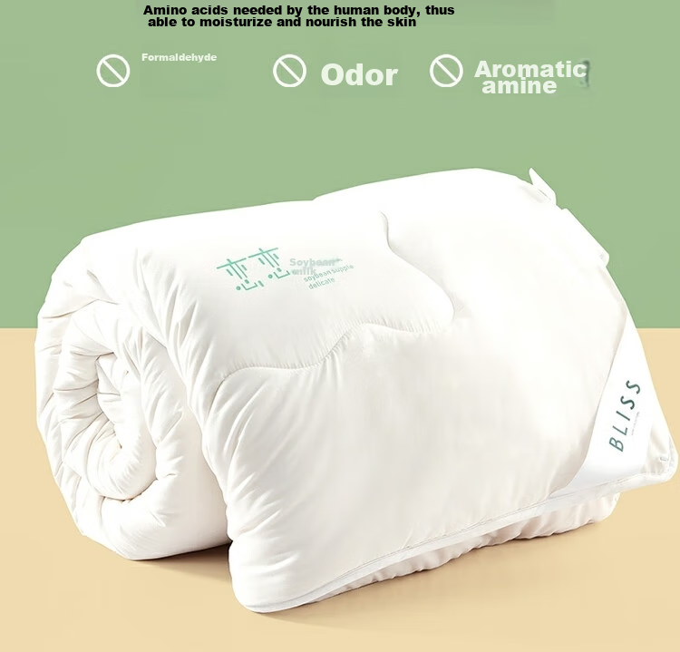 Bailisi Winter Comforter, Soybean Fiber Duvet, Thickened Quilt, Fiber Bedding, Approximately 6.47 Ji 7