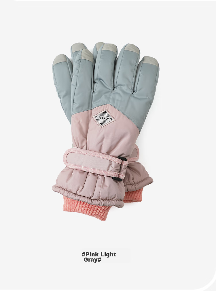 MISSION UV Women's Ski Gloves, Thickened And Fleece-Lined for Winter, Windproof, Cold-Resistant, Water-Repellent, Suitable for Cycling in Autumn And Winter, Touchscreen Compatible, Warm Gloves 8