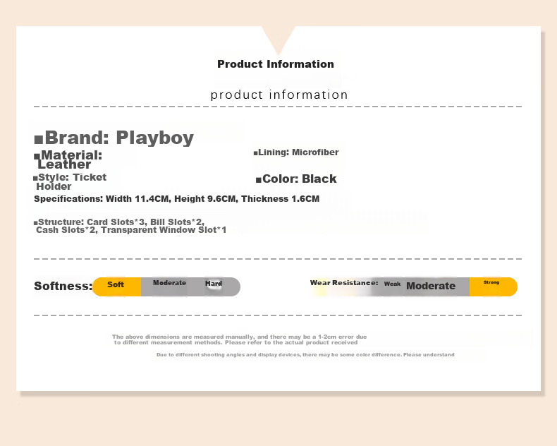 PLAYBOY Men's Wallet, Top-Grain Leather, Short Style, Multi-Card Slots, Bill Holder, Birthday Gift for Husband Or Boyfriend, Gift Box 10