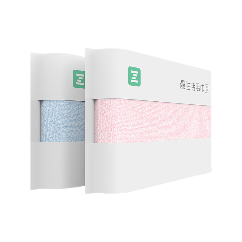 Zuishenghuo Xinjiang Long-Staple Cotton Towels, 2-Pack, Class A Pure Cotton Household Towels for Men, Soft Absorbent Face Towels, Blue/pink