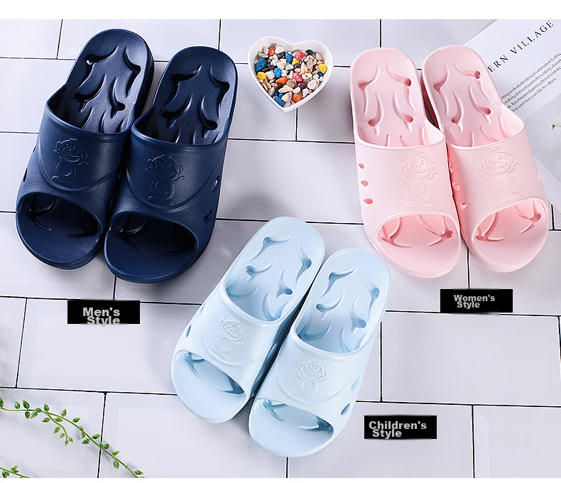 BAIHOU Bathroom Shower Side Drainage Non-Slip Massage Couple Home Use Cool Slippers for Men, Light Blue, Size 47-48 1