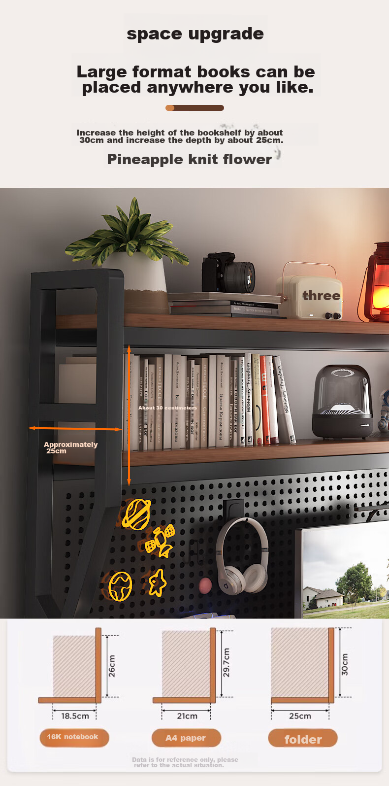Quanpinwu Computer Desk with Storage, Gaming Desk, Study Table, Organizer Shelf, Pegboard Combination All-In Office Desk 13