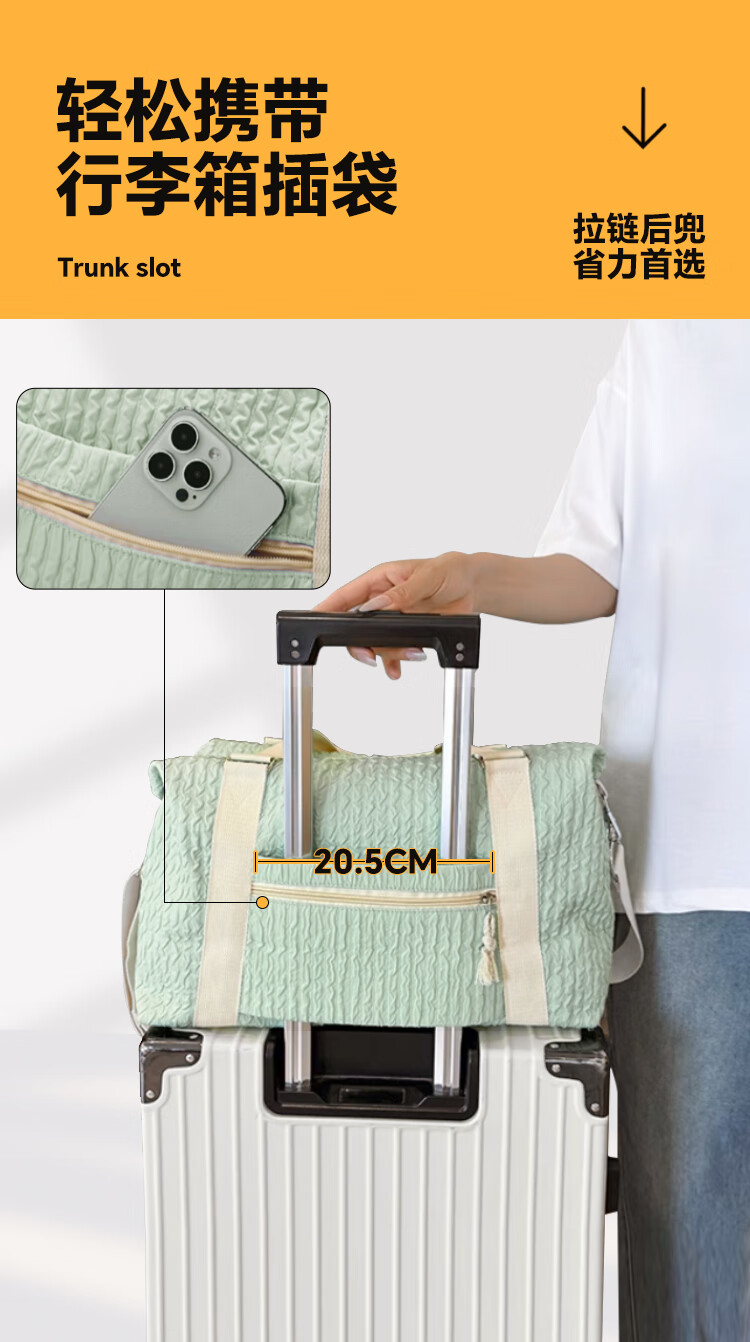 Banzheni Travel Bag Large Capacity Suitcase with Handle for Men And Women, Storage Bag for Maternity, Business Trip, Fitness, Handheld Crossbody Bag 7