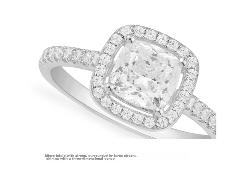 APM Monaco Diamond Sugar Cube Ring, Luxurious High-End Couple Rings, Birthday Gift for Girlfriend Or Wife 3