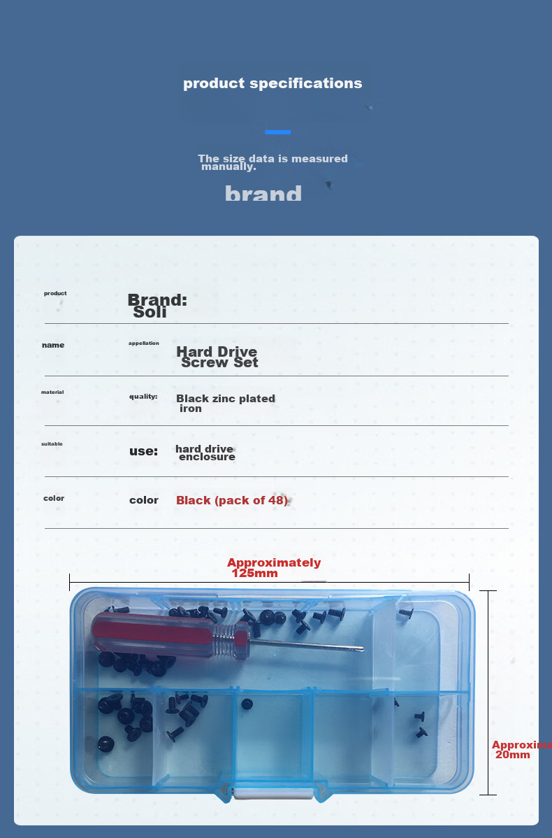 Suoli Notebook Flat Head Screw Set / Includes 12 Types of Screws / with Screwdriver / 70001 5