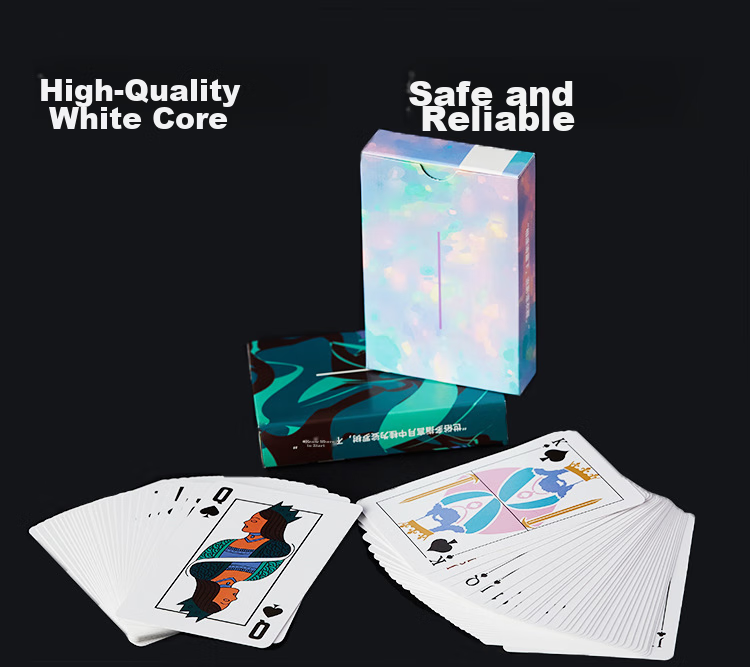Zihu Playing Cards, Poker Cards for Practice without Shuffling, Texas Hold'em Cards, Guandan Thickened Creative Doudizhu Cards, Four Decks Set 7