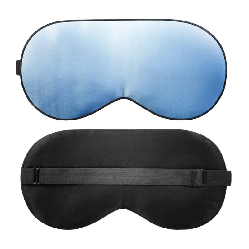 Briars Silk Eye Mask, Sleep Light-Blocking Breathable Eye Mask for Men And Women, Double-Sided Mulberry Silk Eye Mask, Blue