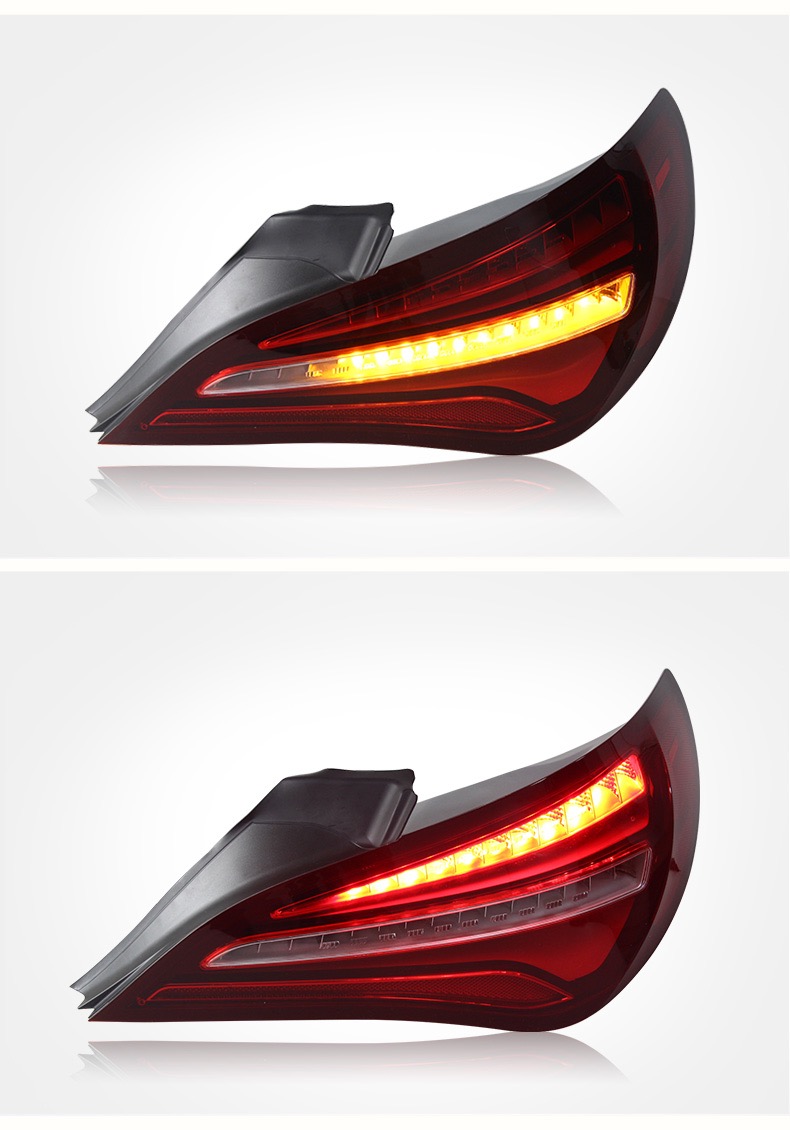 远燕适用于13-19款奔驰cla尾灯总成w117改装低升高配le光导蝴蝶尾灯