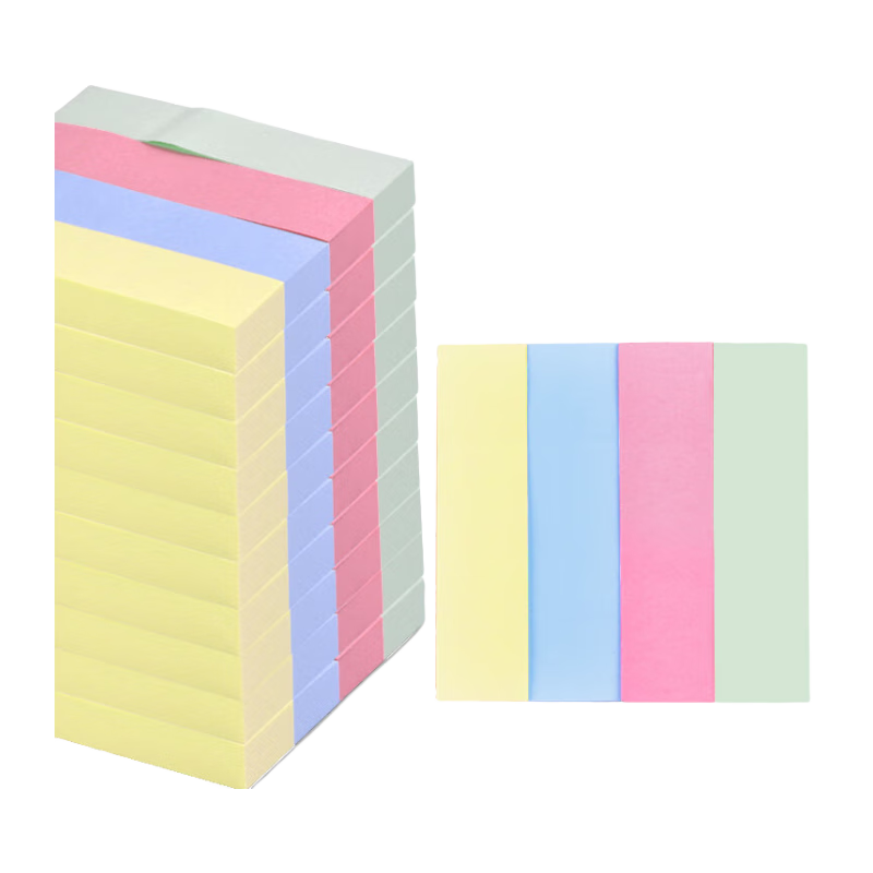 LISON 76*19mm, 100 Sheets/pack, Sticky Notes, Four Colors, Message Pad, Memo Paper, Sticky Memo Pads, Notice Paper, Office Supplies, School Supplies