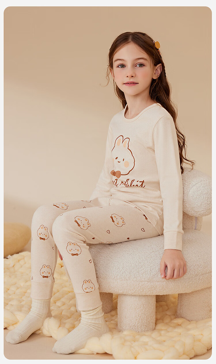 Dingguagua Children's Autumn Underwear Set, Boys' Pure Cotton Base Layer, Thin Style for Older Children, Cotton Sweater, Colorful Cotton, 6120, Size 120 8