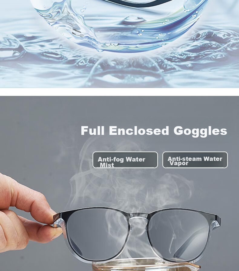 Cuntiandaofu Windproof Goggles, Pollen-Proof Glasses, Blue Light Blocking Glasses, Soft Protection, Anti-Fog And Blue Light Blocking Clear Frame Glasses 6