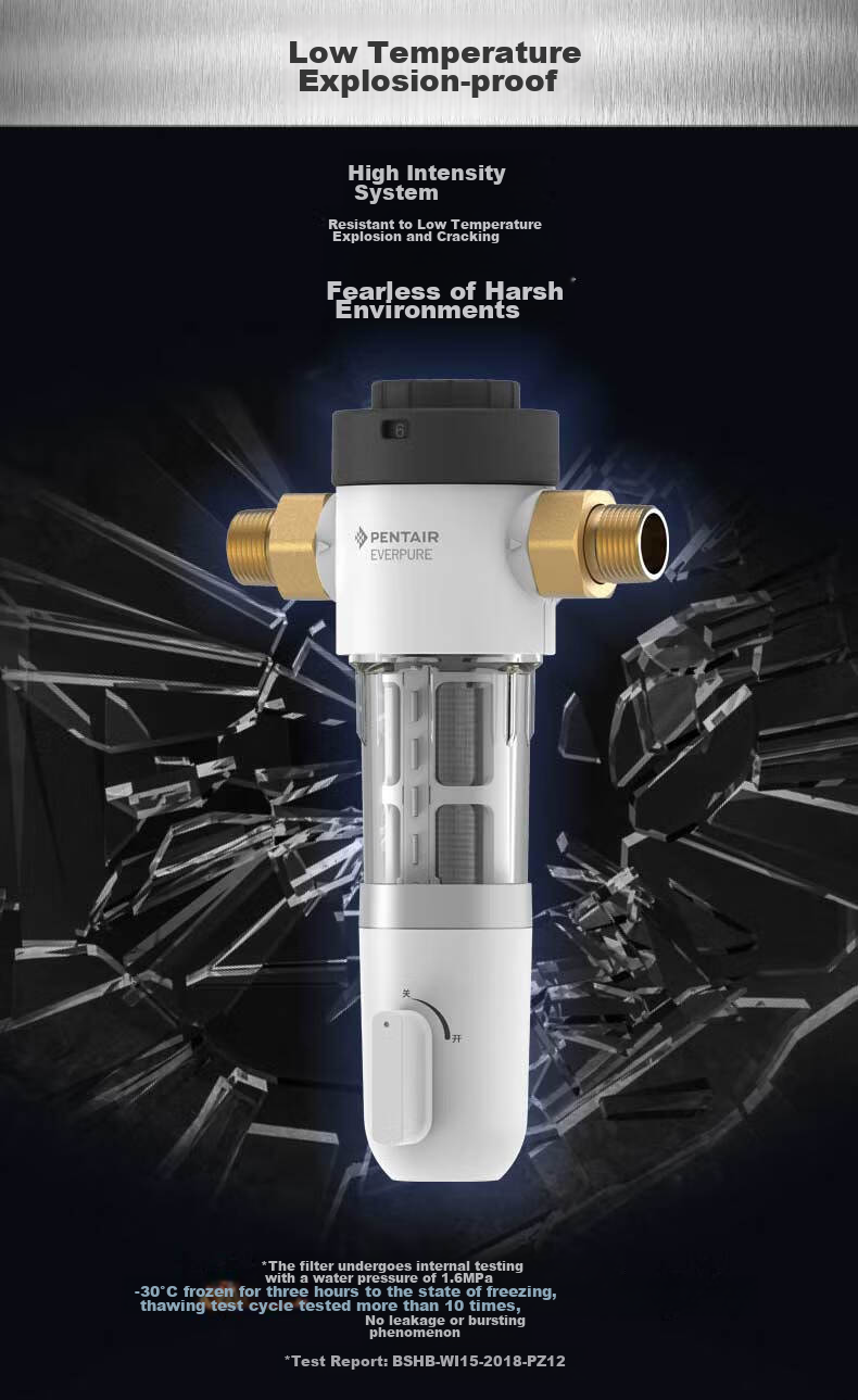 Everpure Under-Sink Pre-Filter Water Purifier, 40 Micron Backwash, 11T/H High Flow Rate, Baby And Maternal Grade, BPA-Free, 316L Stainless Steel Filter, EVP-P40B 9