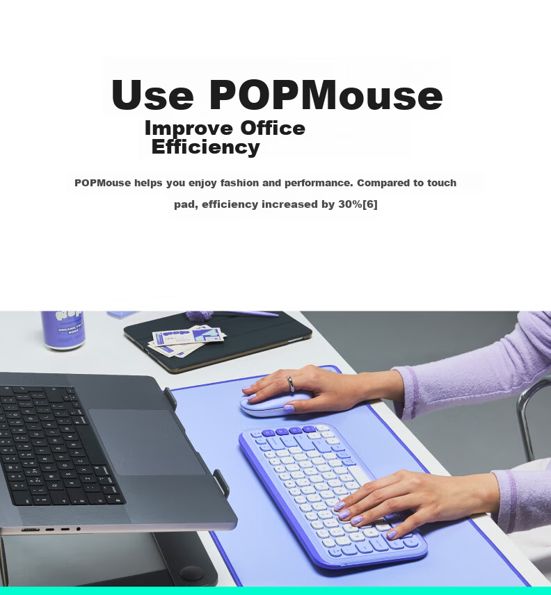 Logitech POP ICON KEYS Bubble Keyboard, Bluetooth Office Keyboard, Wireless Keyboard, AI Portable Keyboard, Laptop Keyboard, White, 85 Keys 11