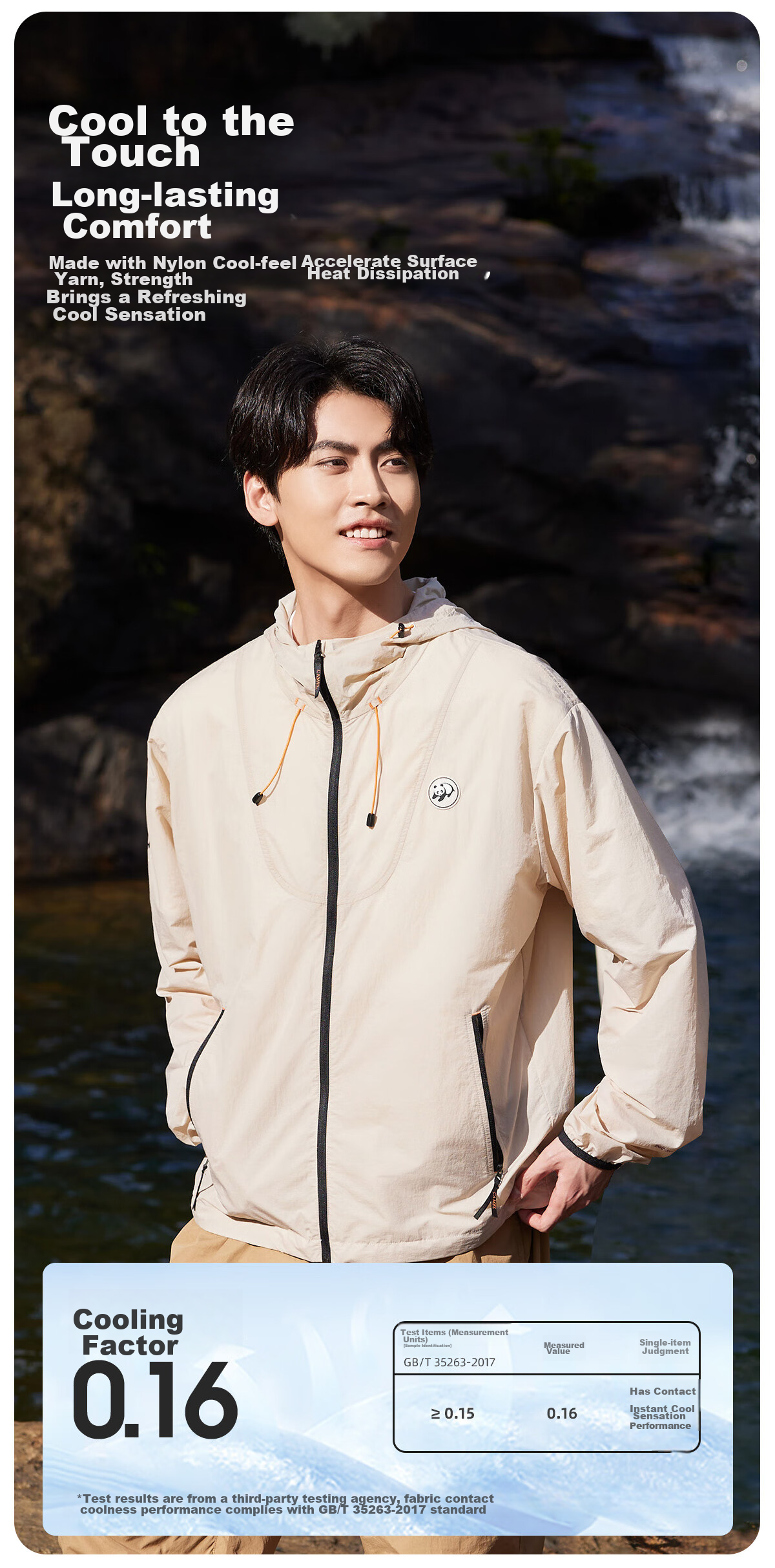 CAMEL Panda Series - Lightweight Sun Protection Jacket for Men And Women, Outdoor Sports Wear with Wide Black Rubber Brim Hat, New Summer Outerwear 9