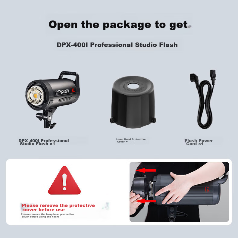 JINBEI DPX400II Professional Photography Light, 400W Studio Flash, for Photography Studios, Wedding Portraits, Photo Shoots, ID Photos, E-Commerce, Clothing, Still Life Shooting, Fill Light, Main Light 12