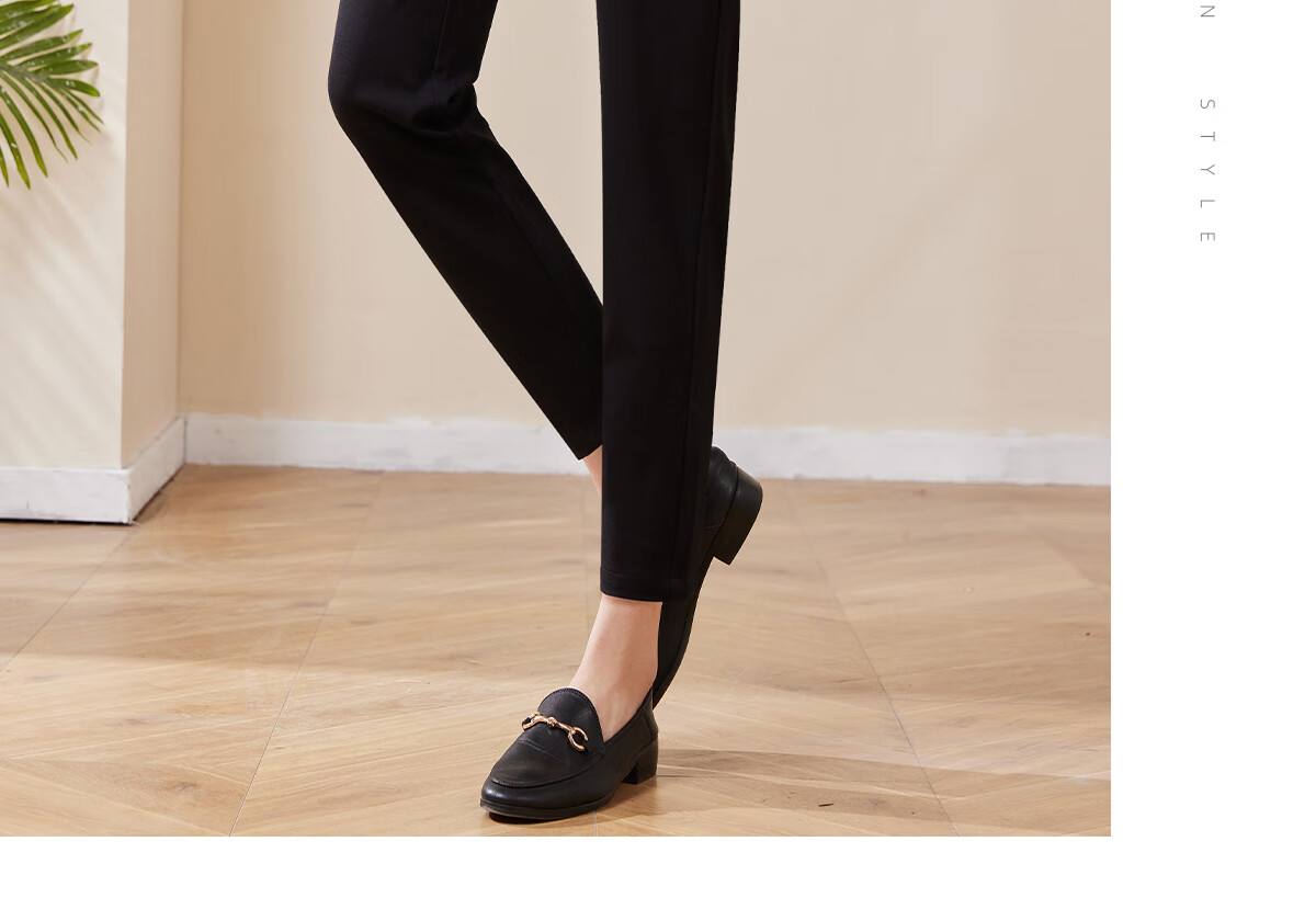 Chushen Women's High-Waisted Straight-Leg Stretch Pants, Casual Nine-Tenths Formal Trousers S131K2164, Size XL 18