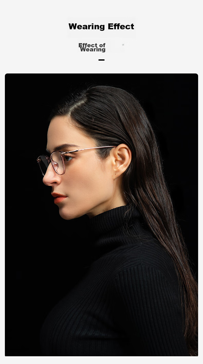 Jingpintang Reading Glasses for Women, Japanese Imported Fashionable Round Frame High-Definition Anti-Blue Light Eye Protection Glasses, Authentic Product from JD.com, 2.5 Diopters 16