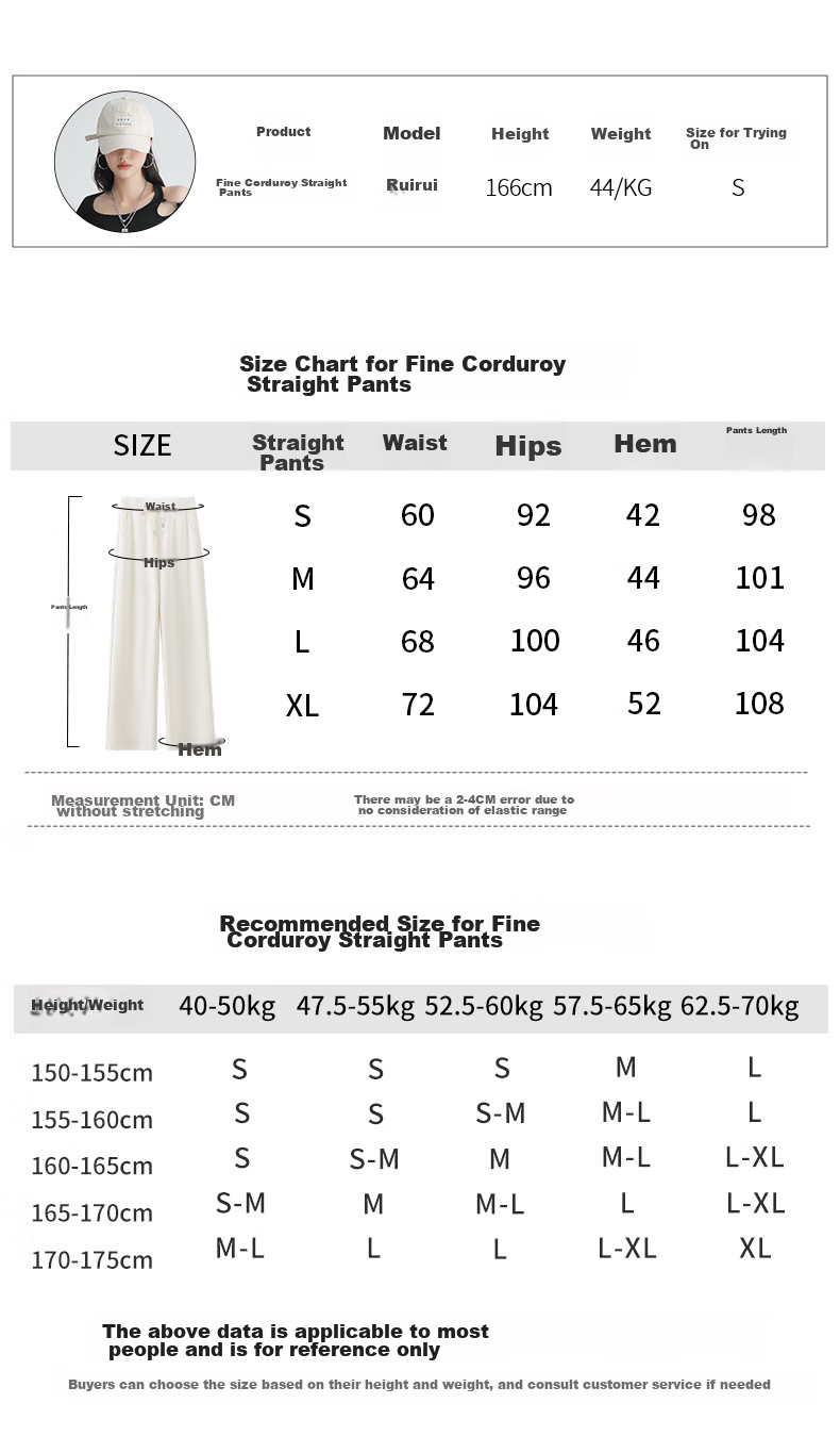 Baleno Slim Straight-Leg Pants for Women, 2026 Spring And Autumn Warm Casual Leg-Lengthening Corduroy Wide-Leg Trousers 2