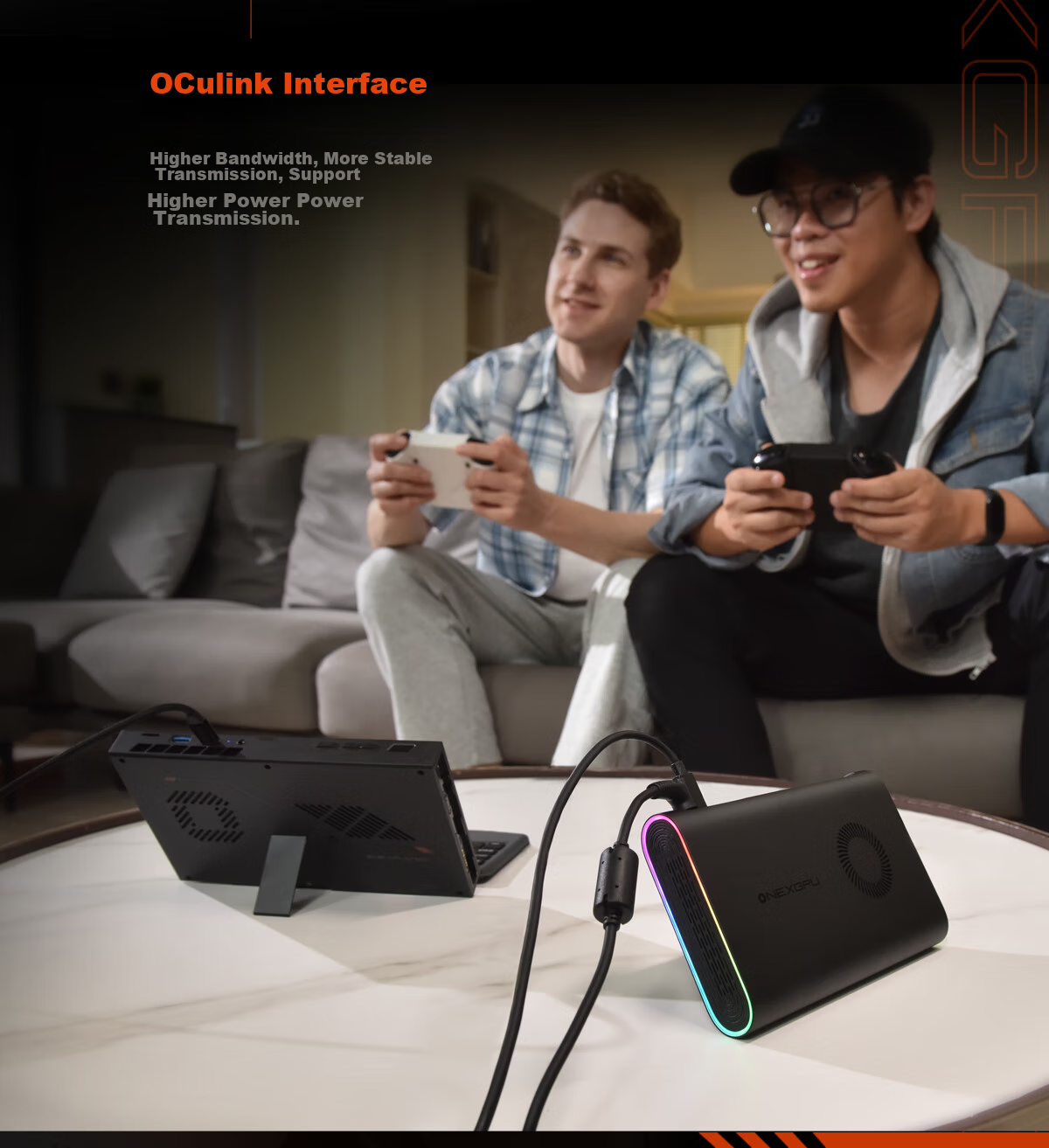 One XPlayer ONEXGPU Graphics Card Expansion Dock for Laptop, Tablet, PC Gaming Handheld, External AMD 7800M Independent Thunderbolt Graphics Card 10