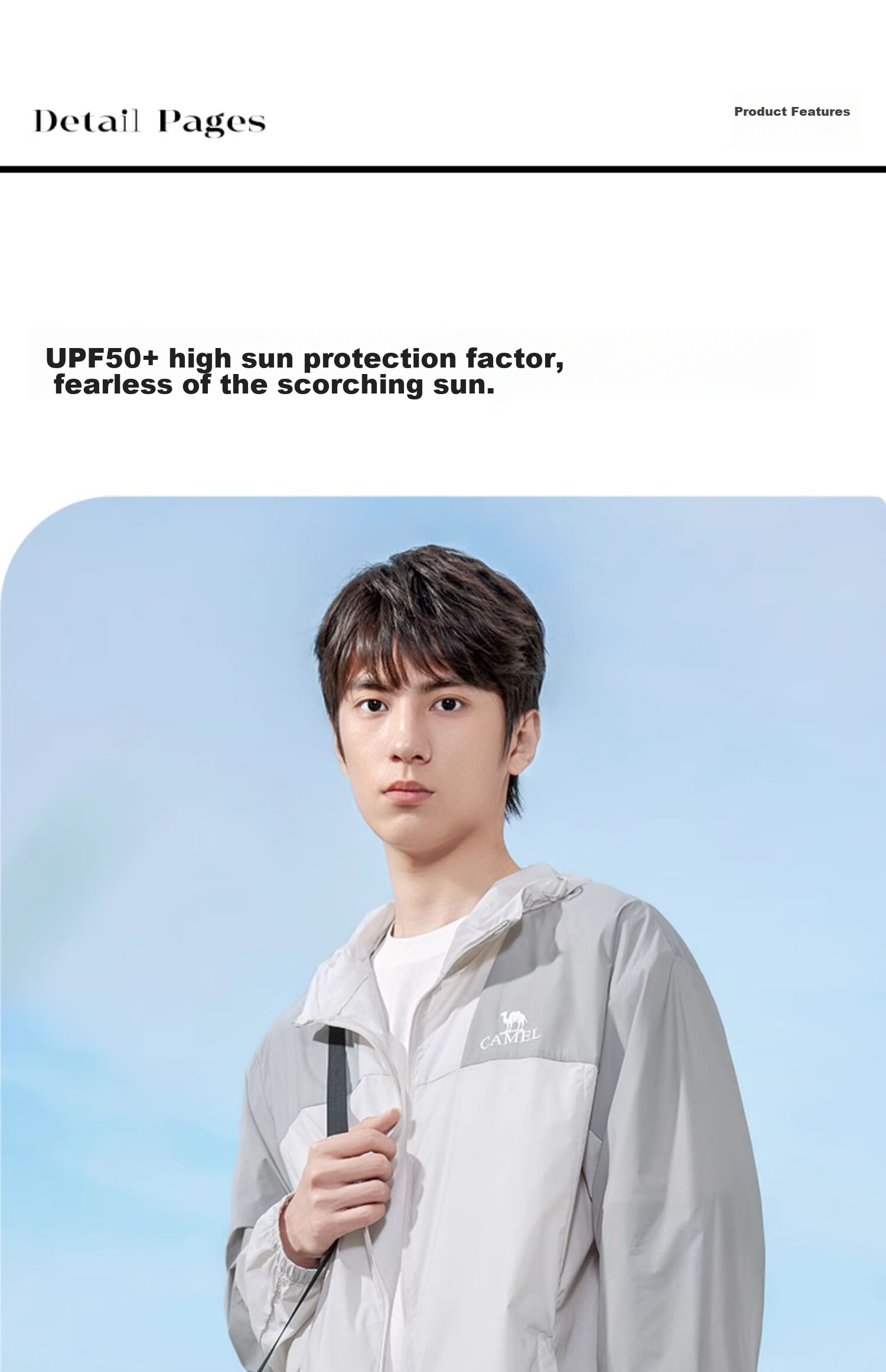 CAMEL Outdoor Sun Protection Clothing, 2024 New Product, Ice-Cool Breathable UV-Resistant Fashion Color Block Sun Protection Garment, O086 2XL 7