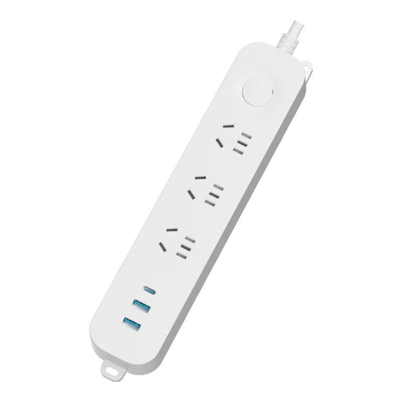 Deli 300,000mAh PD Compatible Apple Fast Charging Power Strip, Extension Cord/power Bar/power Strip/power Board/power Adapter, Type-C Port + USB Port + 3 Outlets with 5 Holes, Master Switch 1.8 Meters, LX3032