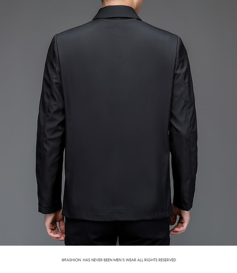 Hengyuanxiang Administrative Jacket for Men, Spring And Autumn Season, Middle-Aged Men's Business Casual Dad's Outerwear, Middle-Aged And Elderly Men's Clothing, Lapel Top 20
