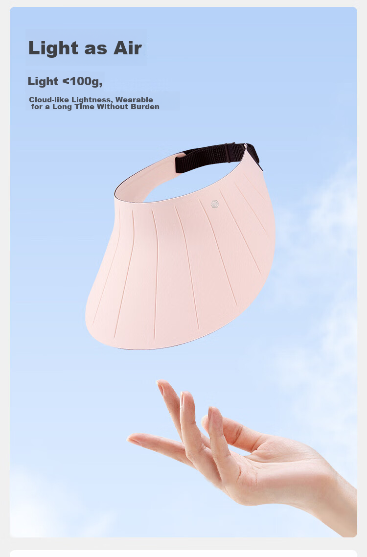 JD Jingzao Magnetic Sunshade Hat Men Sunscreen Hat Women Sunscreen Face Mask Full Face Cover Sun Hat Portable Open-Top Face Gaiter 6